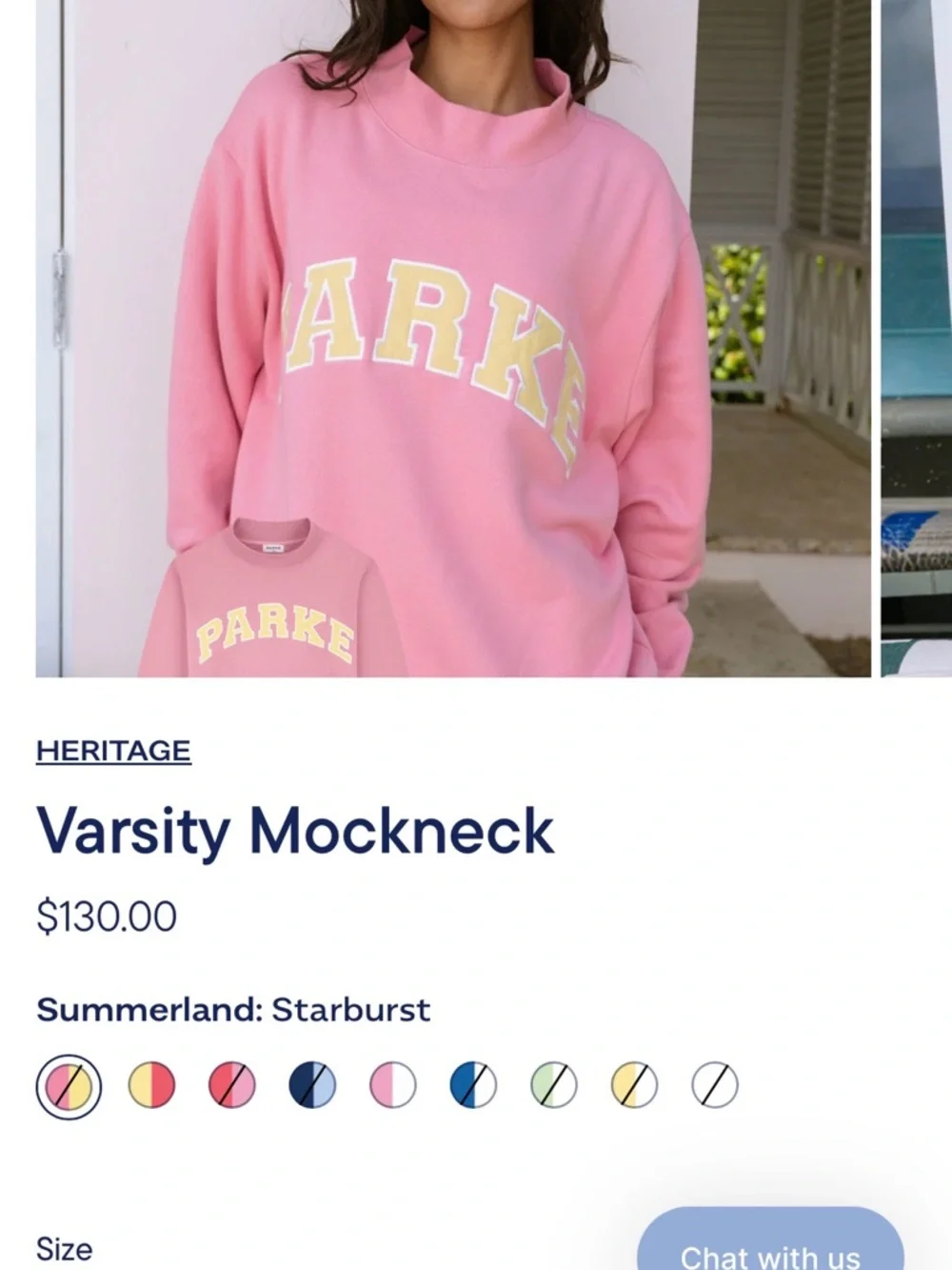 BRAND NEW PARKE VARSITY MOCKNECK L/XL STARBURST - Picture 4 of 5
